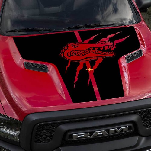 Alligator Claw Motorkap Vinyl Decal voor Dodge Ram Rebel