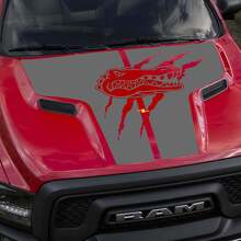 Alligator Claw Motorkap Vinyl Decal voor Dodge Ram Rebel_3