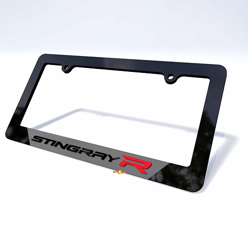 Stingray R Kentekenplaat Covers Frames Voertuigdecoratie voor Chevrolet Corvette C8
