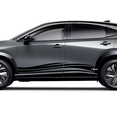 Zijkanten Universele Wave Graphics Decal Kit voor Nissan ARIYA
