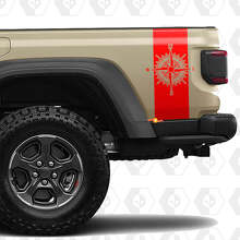 Compass Achterzijstriping Vinyl Sticker voor Jeep Gladiator_2
