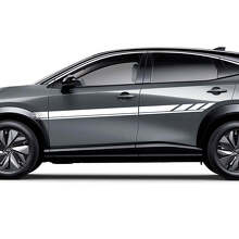 Zijkanten Universele Strepen Racing Graphics Decal Kit voor Nissan ARIYA
 2