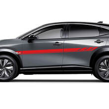 Zijkanten Universele Strepen Racing Graphics Decal Kit voor Nissan ARIYA
 3