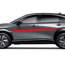 Zijkanten Universele Strepen Racing Graphics Decal Kit voor Nissan ARIYA
 3