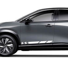 Zijkanten Universele Geruite Strepen Racing Graphics Decal Set voor Nissan ARIYA
 2