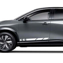 Zijkanten Universele Geruite Strepen Racing Graphics Decal Set voor Nissan ARIYA
 2