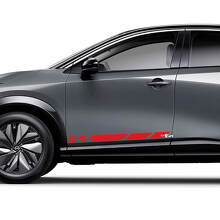 Zijkanten Universele Geruite Strepen Racing Graphics Decal Set voor Nissan ARIYA
 3