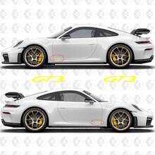 GT3 Decal Sticker Embleem voor achter- en zijkanten van Porsche 911 GT3
 5