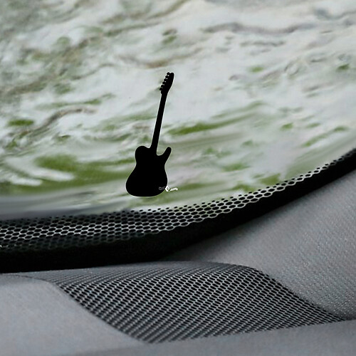 Gitaar Jeep Wrangler Voorruit Paasei Hoek Sticker - Aangepaste Vinyl Grafiek
