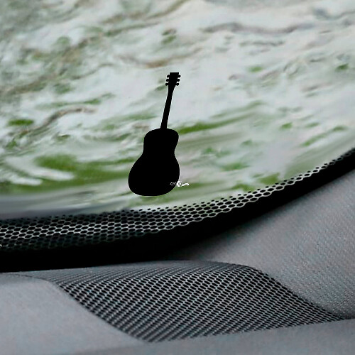 Gitaar Jeep Wrangler Voorruit Paasei Hoek Sticker - Aangepaste Vinyl Grafische 2
