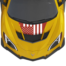 Amerikaanse vlag motorkap 2 kleuren vinyl sticker voor Chevy Chevrolet Corvette zr1
 2