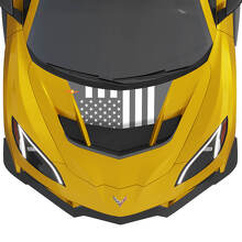 Amerikaanse vlag motorkap 2 kleuren vinyl sticker voor Chevy Chevrolet Corvette zr1
 3