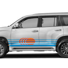 Retro Vintage Strepen zoals Islander-stijl Zijdecal Grafische voor Lexus GX460
 3