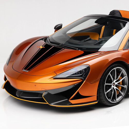 McLaren 570S Motorkap Streep Graphics Vinyl Sticker Decal
 1