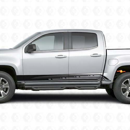 Parallelle Contour Deur- & Dorpel Vinyl Strepen voor Chevrolet Colorado 2e Gen 2015-2022