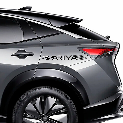 Zijden Geruite Strepen Racing Graphics Decal Set voor Nissan ARIYA
