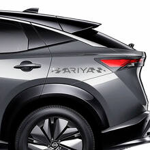Zijden Geruite Strepen Racing Graphics Decal Set voor Nissan ARIYA
 2