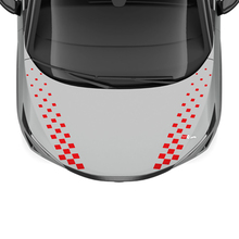 Motorkap Dubbele Geruite Streep Racing Graphics Sticker voor Nissan ARIYA
 3