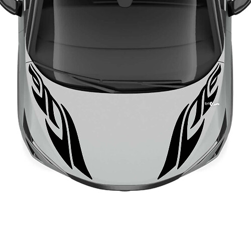 Motorkap Dual Tribal Stripe Racing Graphics Decal voor Nissan ARIYA
