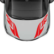 Motorkap Dual Tribal Stripe Racing Graphics Decal voor Nissan ARIYA
 3