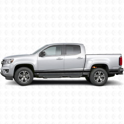 Slanke Accent Deur- & Bedside Vinyl Strepen voor Chevrolet Colorado 2e Gen 2015-2022