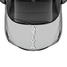 Motorkap met dubbele kleuren streep race-graphics sticker voor Nissan ARIYA
 2