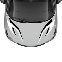 Motorkap met dubbele kleuren Tribal Stripe-racegraphics sticker voor Nissan ARIYA
 2