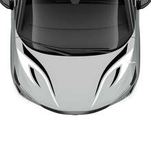 Motorkap met dubbele kleuren Tribal Stripe-racegraphics sticker voor Nissan ARIYA
 2