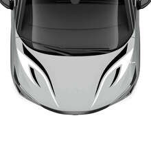 Motorkap Dubbele Tribal Streep Racegraphics Decal 2 voor Nissan ARIYA 2