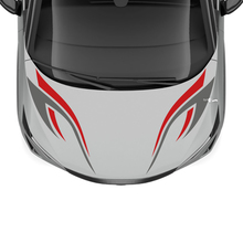 Motorkap met dubbele kleuren Tribal Stripe-racegraphics sticker voor Nissan ARIYA
 3