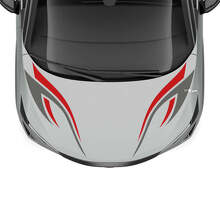 Motorkap met dubbele kleuren Tribal Stripe-racegraphics sticker voor Nissan ARIYA
 3