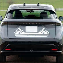 Achter Mountains Racing Strepen Grafiek Sticker voor Nissan ARIYA 2