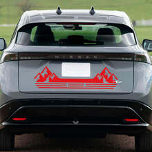 Achter Mountains Racing Strepen Grafiek Sticker voor Nissan ARIYA 3