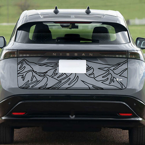 Achter Mountain Racing Graphics Decal voor Nissan ARIYA