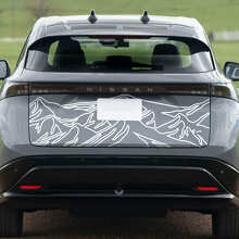 Achter Mountain Racing Graphics Decal voor Nissan ARIYA 2