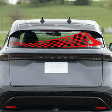 Achterruit geblokte vlag racegraphics sticker voor Nissan ARIYA
 3