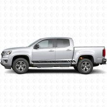 Topografische Band Deur- & Rocker Panel Vinyl Strepen voor Chevrolet Colorado 2e Gen 2015-2022_2