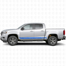 Topografische Band Deur- & Rocker Panel Vinyl Strepen voor Chevrolet Colorado 2e Gen 2015-2022_5