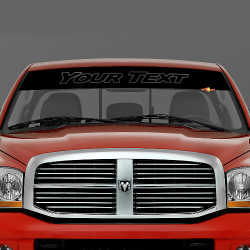 Aangepaste Lettering Voorruitbanner Vinyl Decal voor Dodge RAM