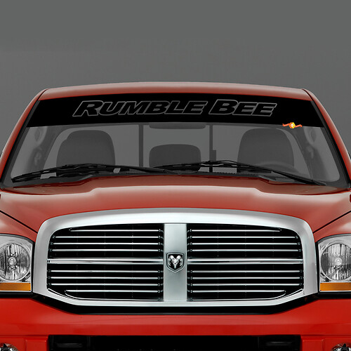Voorruit Rumble Bee Banner Vinyl Sticker voor Dodge RAM
