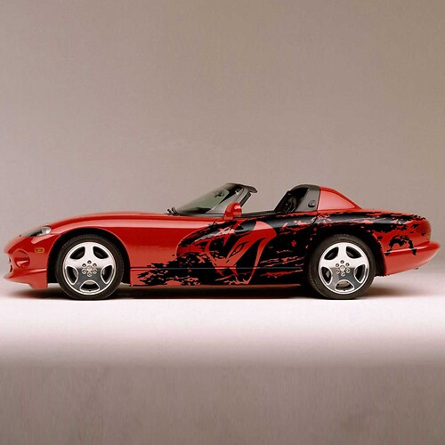Zij Viper Grange graphics vinyl decals racing sticker logo voor DODGE VIPER
