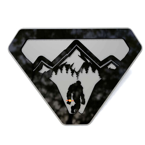 Mountain Sasquatch Bigfoot 3D spatbordembleem