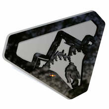 Mountain Sasquatch Bigfoot 3D spatbordembleem_2
