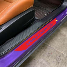Lettering Vinyl Deur dorpel streep stickers Voor Dodge Challenger_3