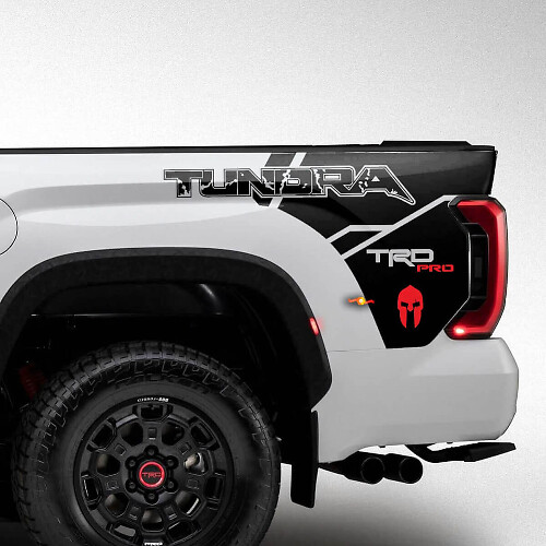 TRD Pro Spartan Helm Bedside Vinyl Sticker voor Toyota Tundra