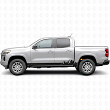 Vinylstrepen voor deurgrepen en dorpelpanelen Mountain Range voor Chevrolet Colorado 3e generatie 2023-2026_2