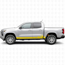 Vinylstrepen voor deurgrepen en dorpelpanelen Mountain Range voor Chevrolet Colorado 3e generatie 2023-2026_3