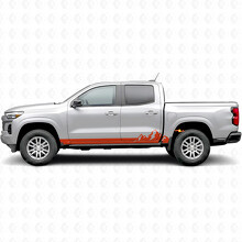 Vinylstrepen voor deurgrepen en dorpelpanelen Mountain Range voor Chevrolet Colorado 3e generatie 2023-2026_4