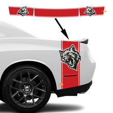Wildcat-stijl zij- en achterbandstrepen vinyl decalset voor Dodge Challenger_2