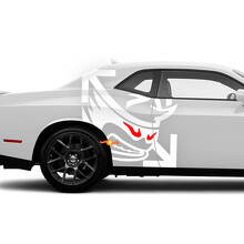 Scat Pack stijl zijvinyl decalset voor Dodge Challenger Charger_2